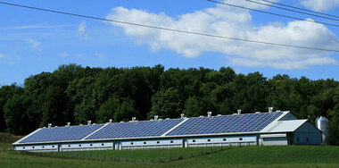 Nettoyage panneaux solaire bâtiment agricole